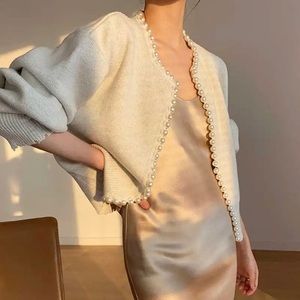Cream pearl edge cardigan